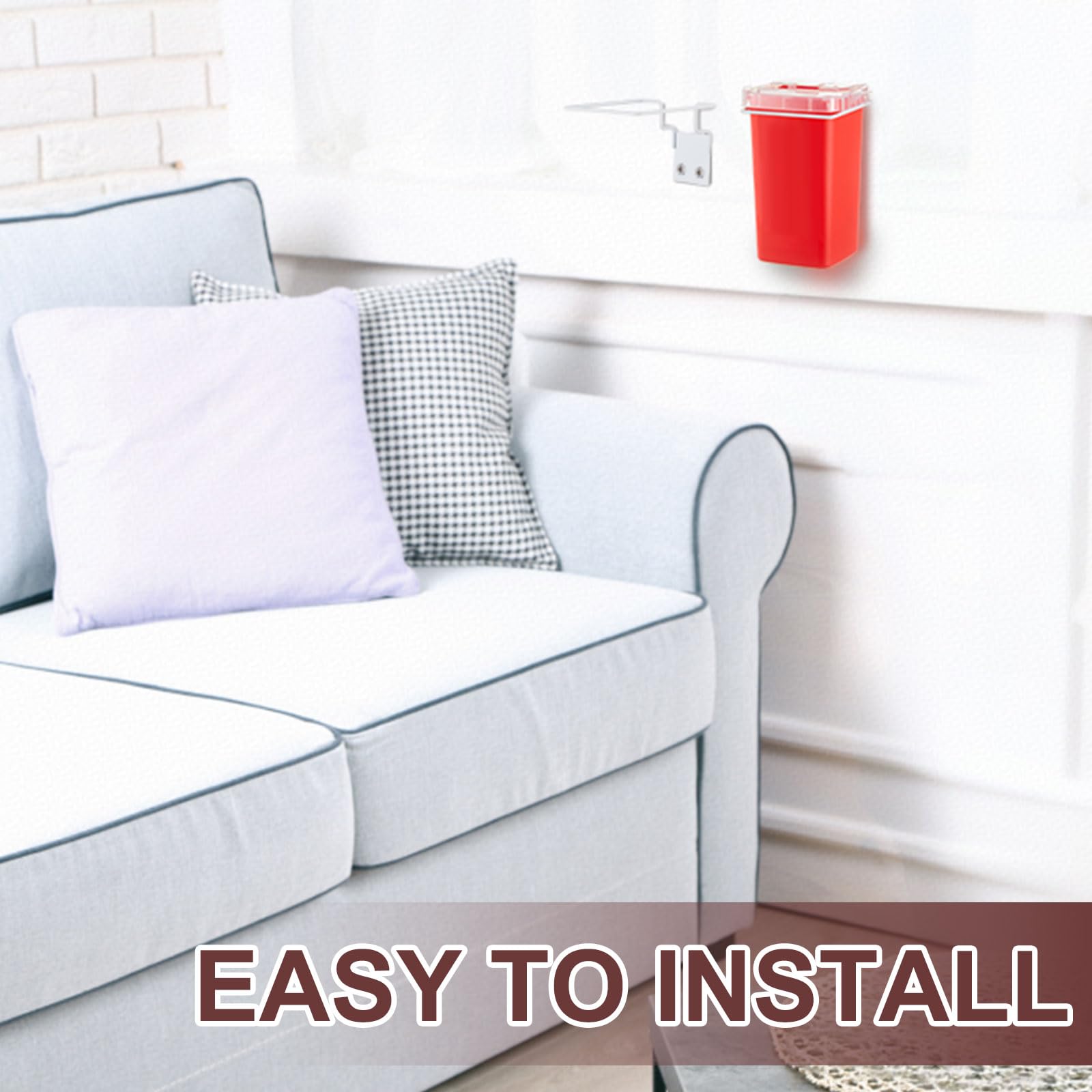 Teenyyou white brackets on wall blend with decor and promote tidy spaces.