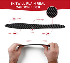 TEGA carbon fiber insole edge detail emphasizes durability and precise thickness.