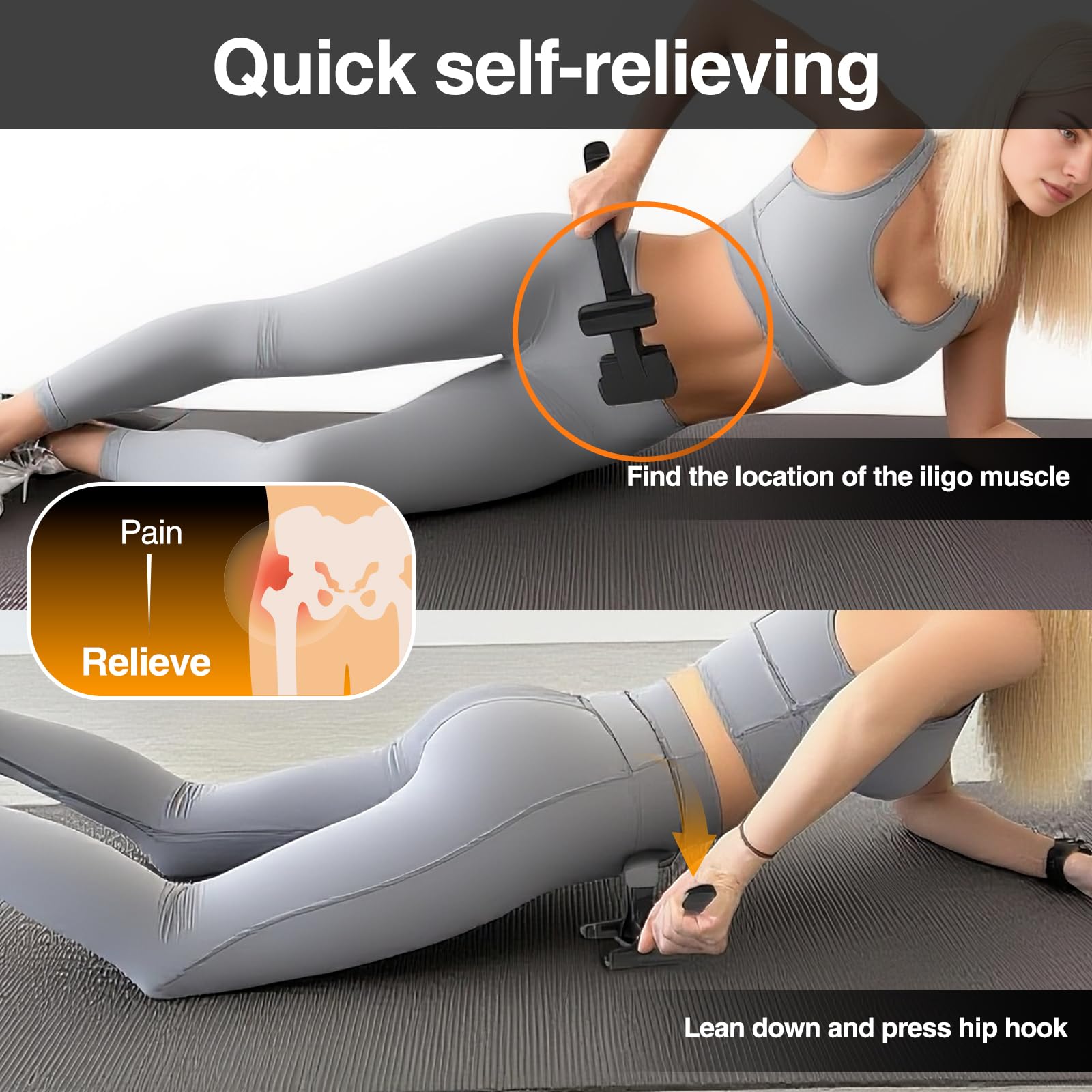 Telyora Psoas Release Tool is compact and travel-ready for on-the-go therapy.