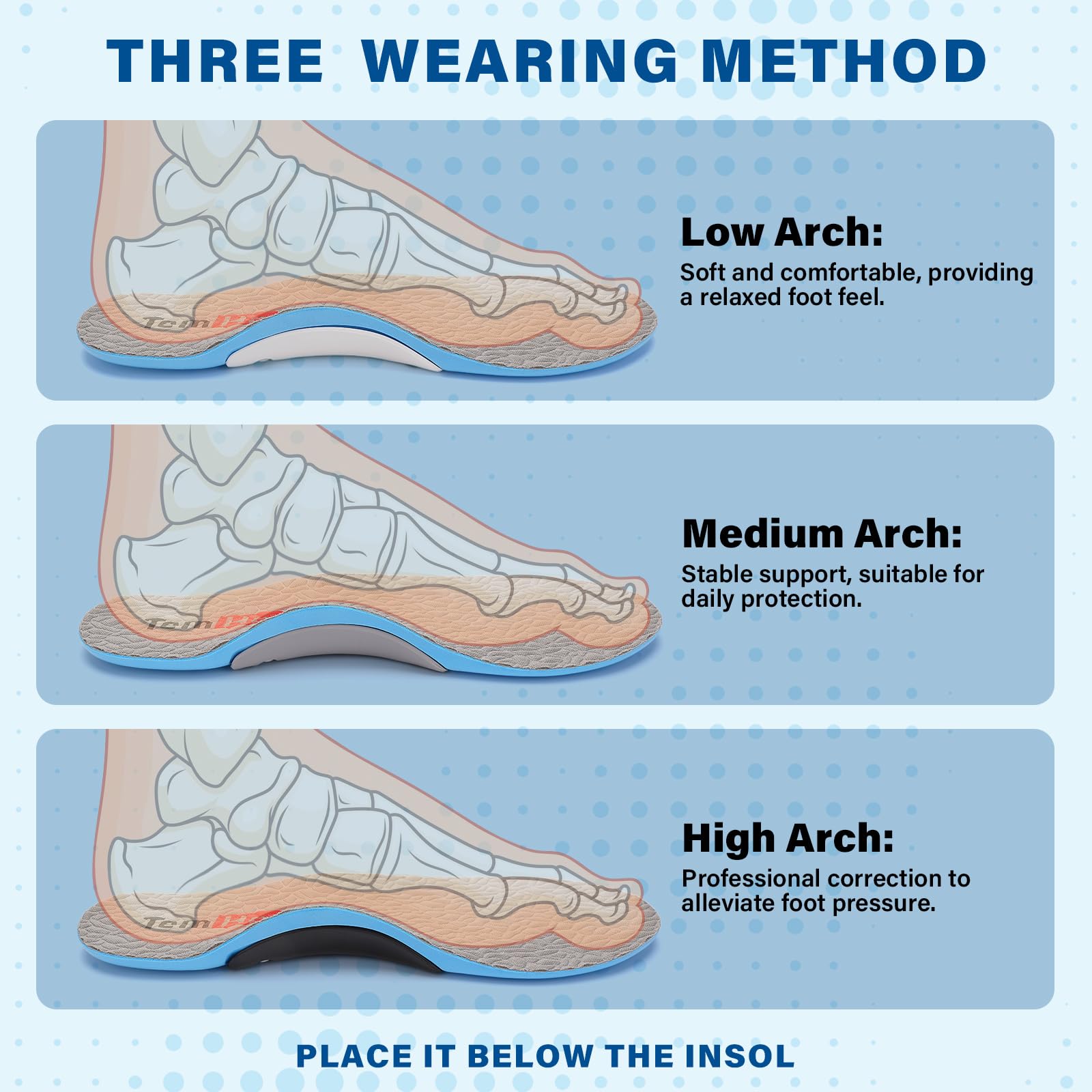 TemHot durable PU construction supports the arch and stabilizes feet.
