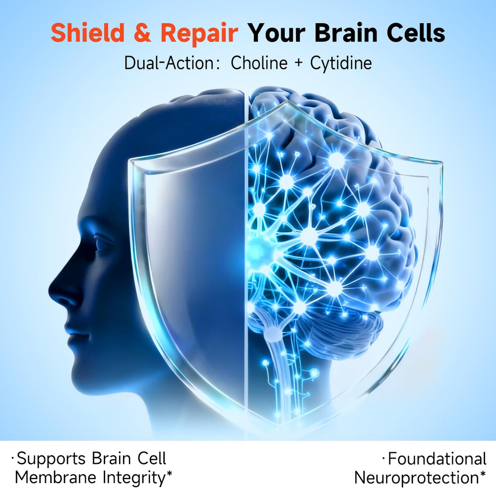 Temimar CDP Choline label shows 300mg citicoline per capsule for memory support.