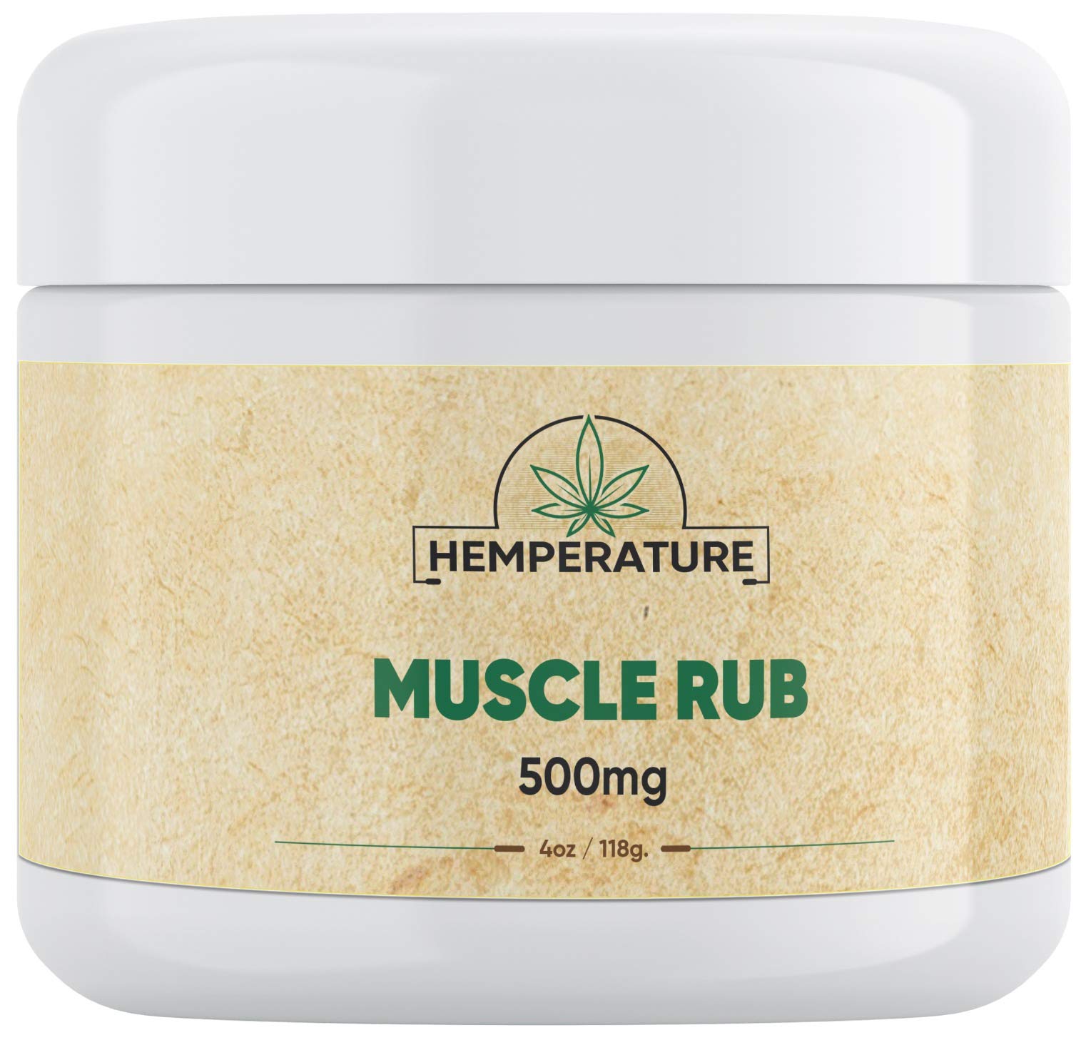 HEM Temperature Advanced Therapeutics hemp cream 500mg with arnica in a 4oz jar for body relief.