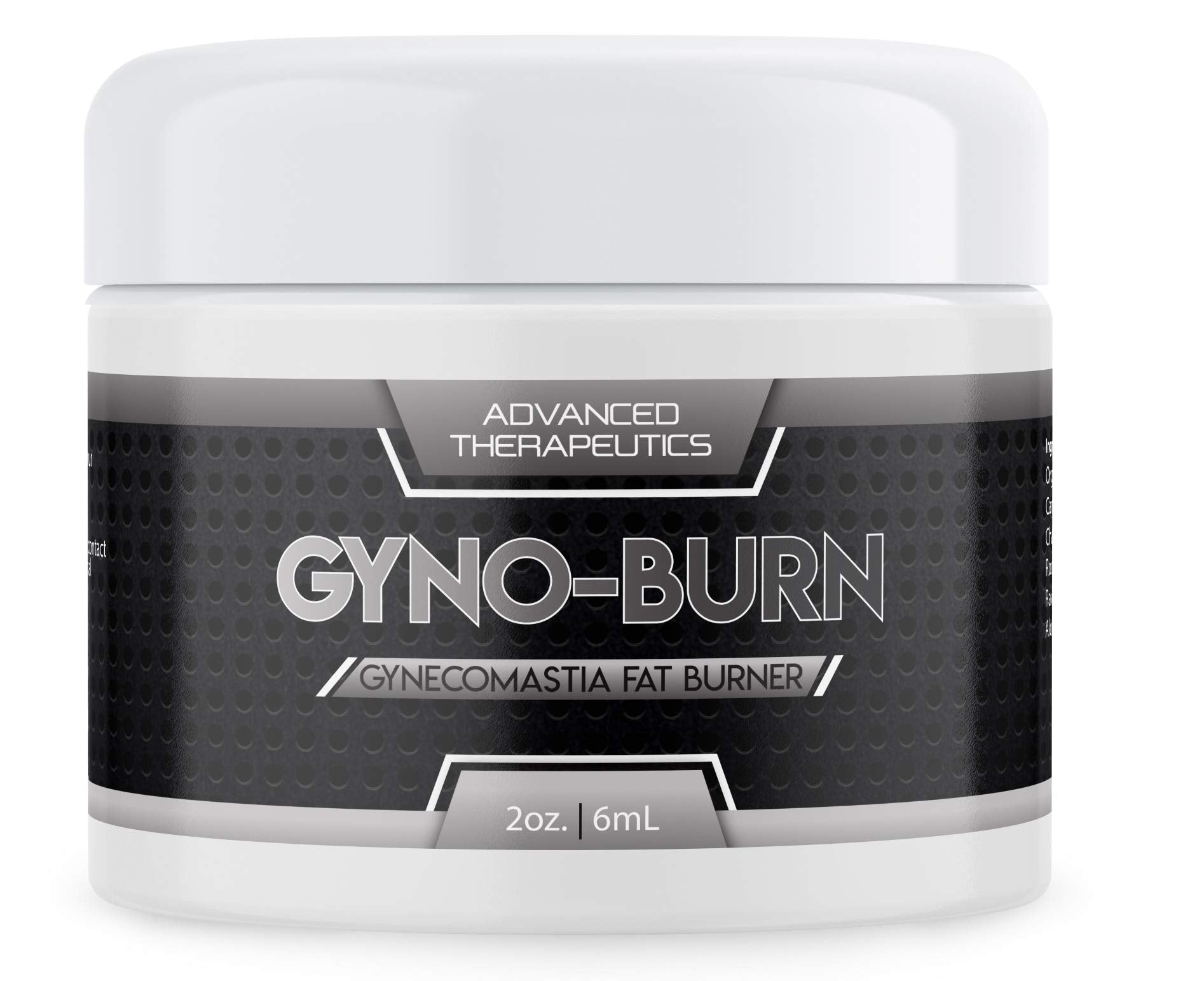 HE Temperature Gyno-Burn cream jar shows chest fat reduction potential and firming use.
