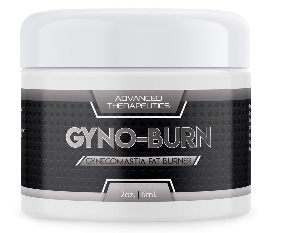 HE Temperature Gyno-Burn cream jar shows chest fat reduction potential and firming use.