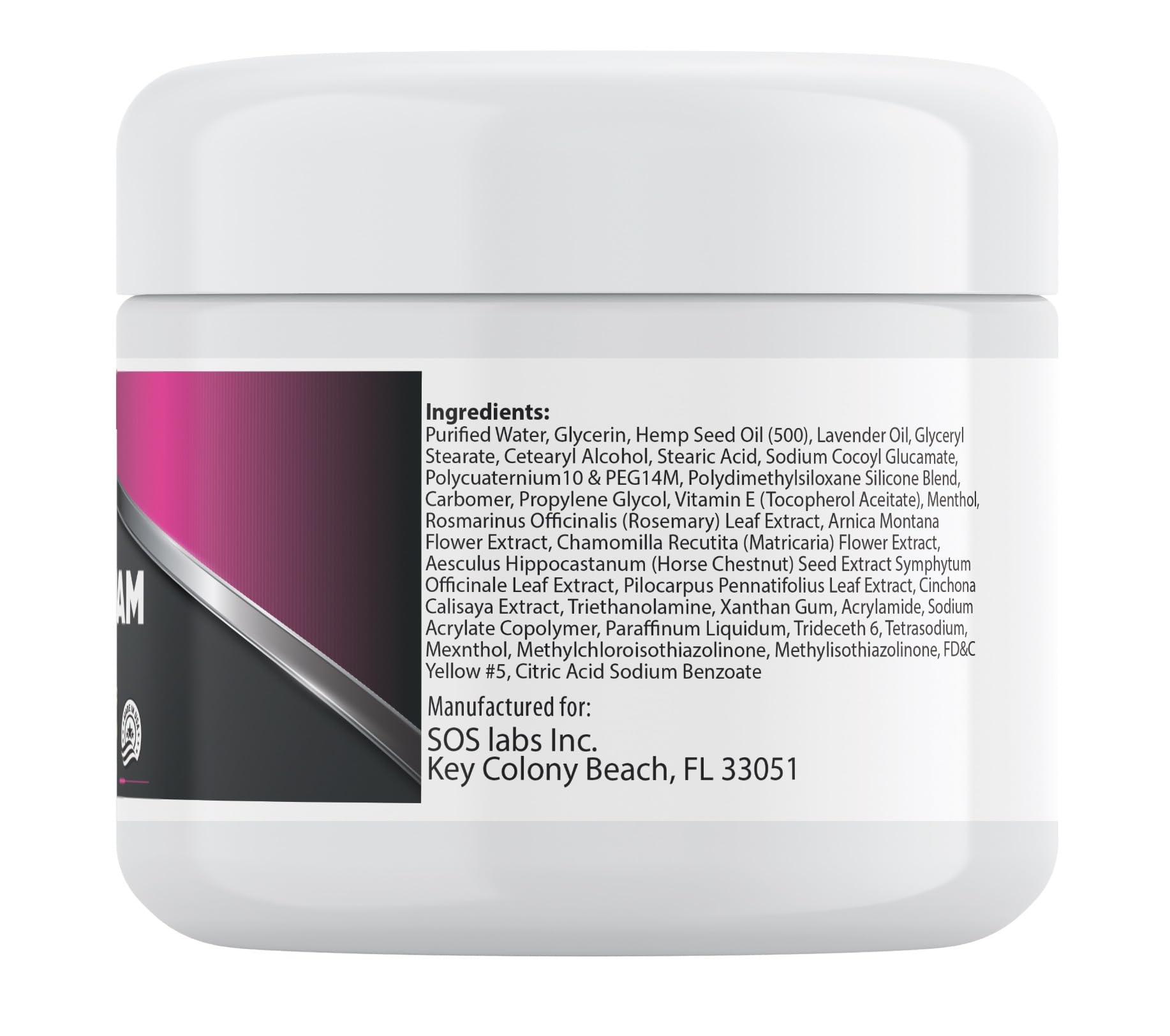 HEMPERATURE Made in Colorado label on the hemp cream tub highlights USA craftsmanship