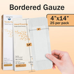 TenderGentle adhesive border island dressing close-up showing strong stickiness