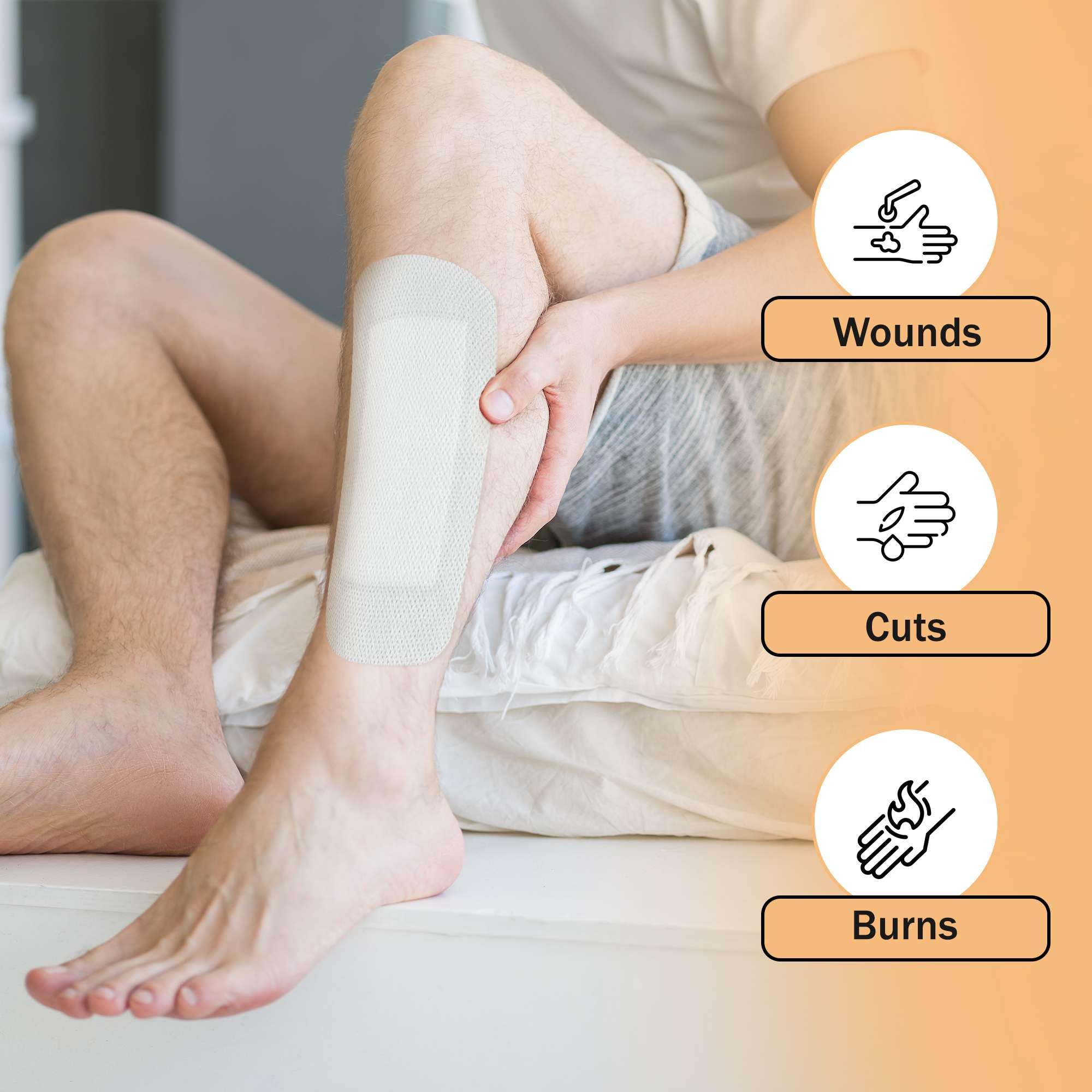 TenderGentle adhesive island dressing secures gauze for efficient care