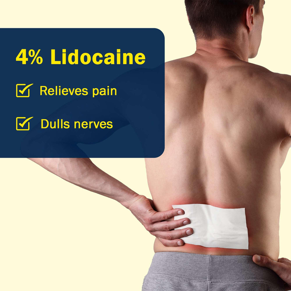 TenderGentle patch applied to shoulder for muscle comfort