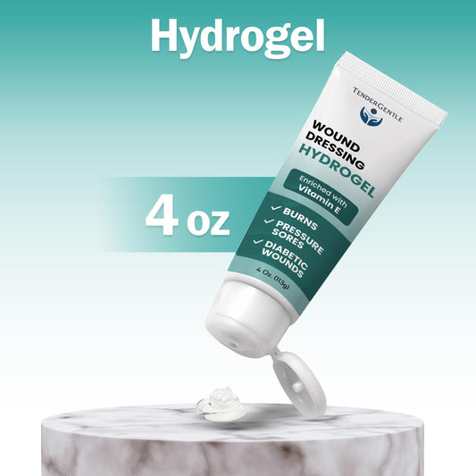 Applying TenderGentle hydrogel to skin for soothing relief and cooling sensation.