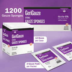 TenderGentle 4x4 sterile gauze sponges ideal for cleaning and preparing wound sites.