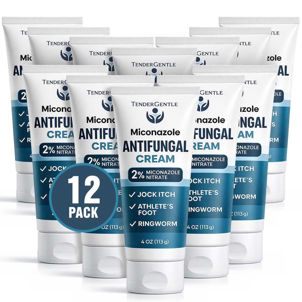 TenderGentle miconazole cream tube 4oz ready for fast topical relief.