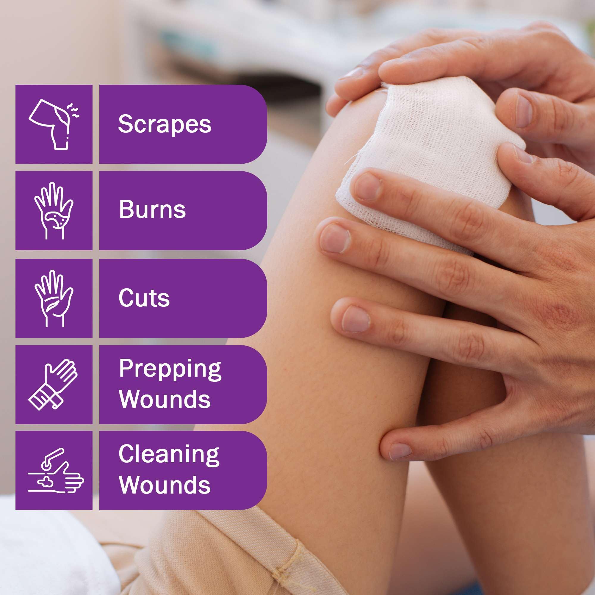 TenderGentle soft cotton gauze feels gentle on skin during dressing changes.