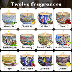 Tengyukenny Jasmine candle in metal jar adds light floral aroma to relaxation corners.