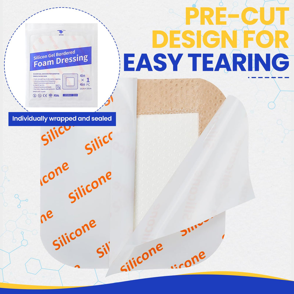 TENKAIWICK silicone dressing with non-latex soft layer for gentle skin comfort.