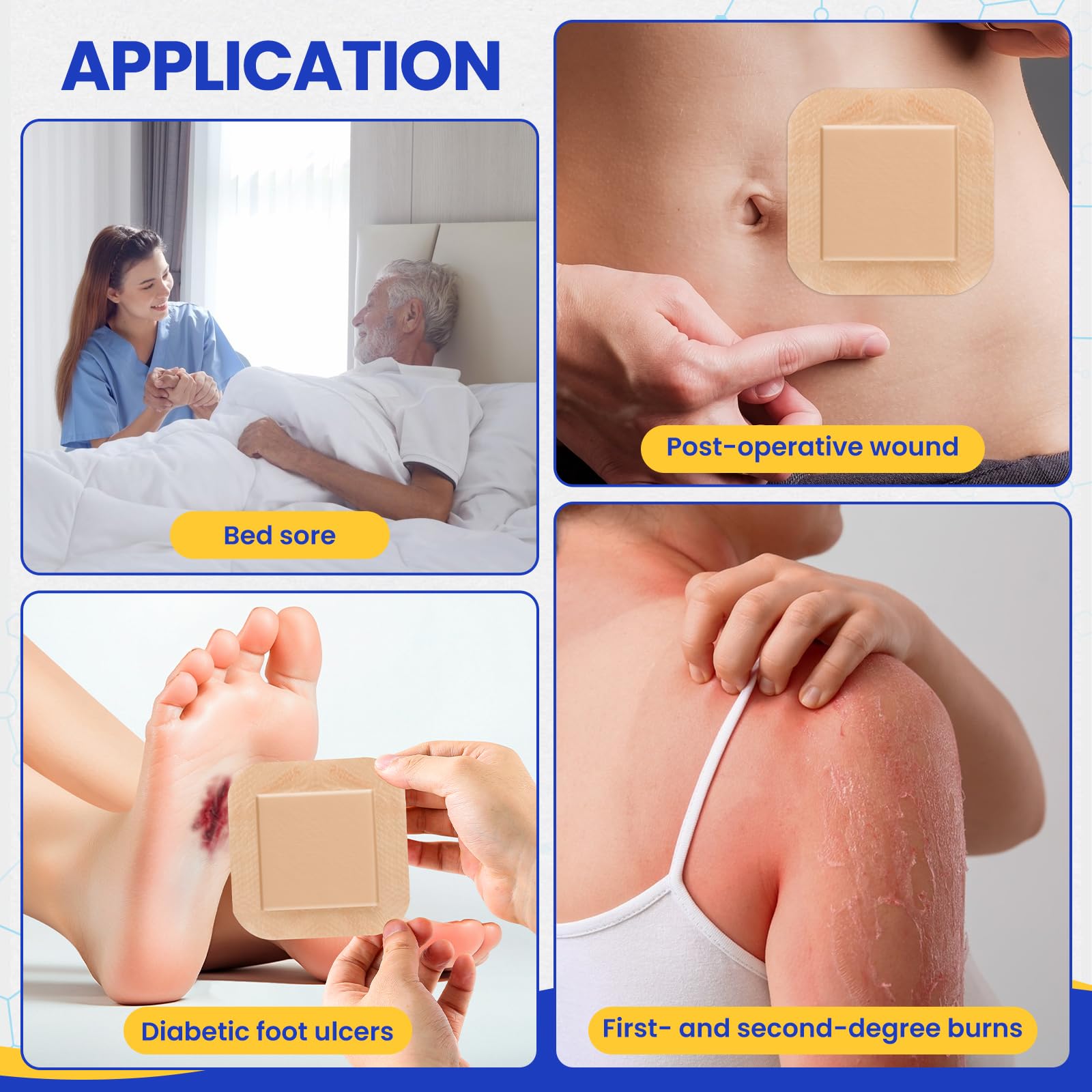TENKAIWICK waterproof dressing conforms to skin while protecting the wound area.