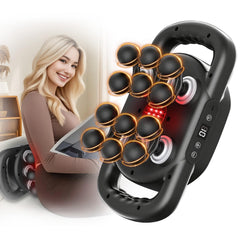 TenSine 12-head massage gun targets deep tissue for full-body relief.