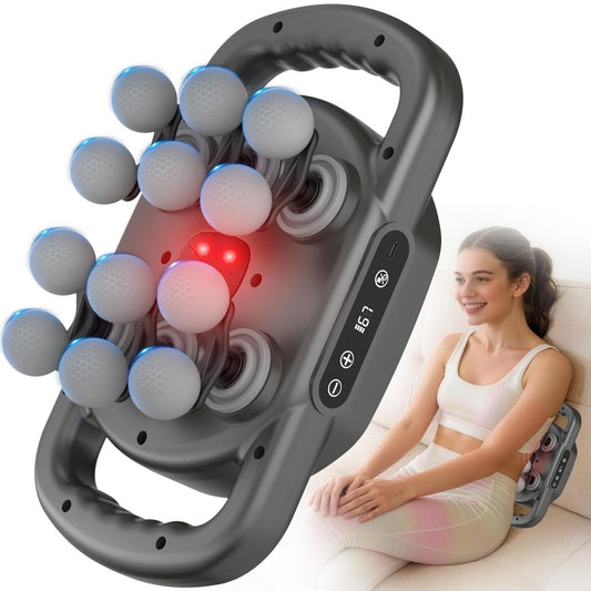 TenSine 12 Head Massage Gun front view for full-body percussion therapy