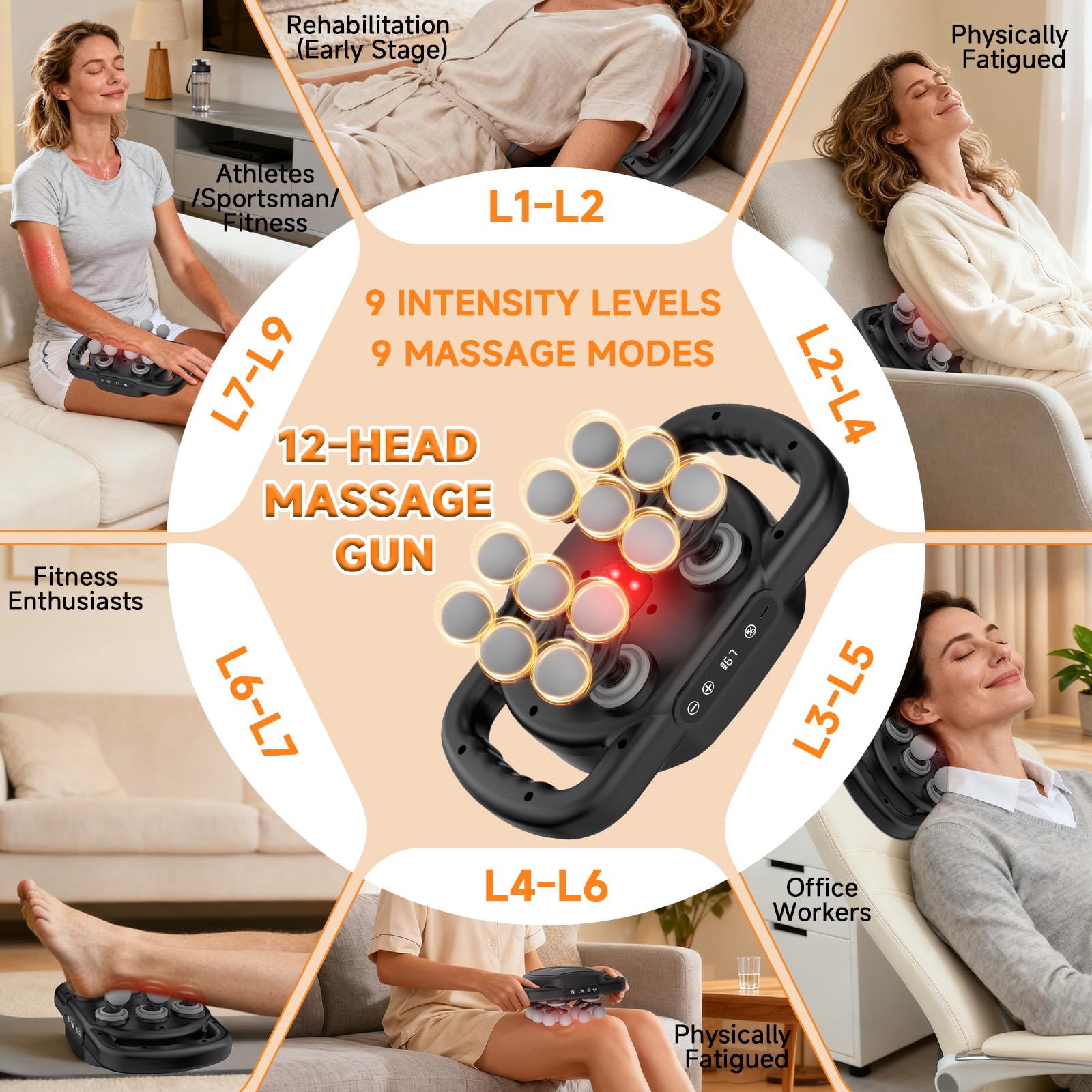 TenSine quiet massager illustrates low-noise operation during use.
