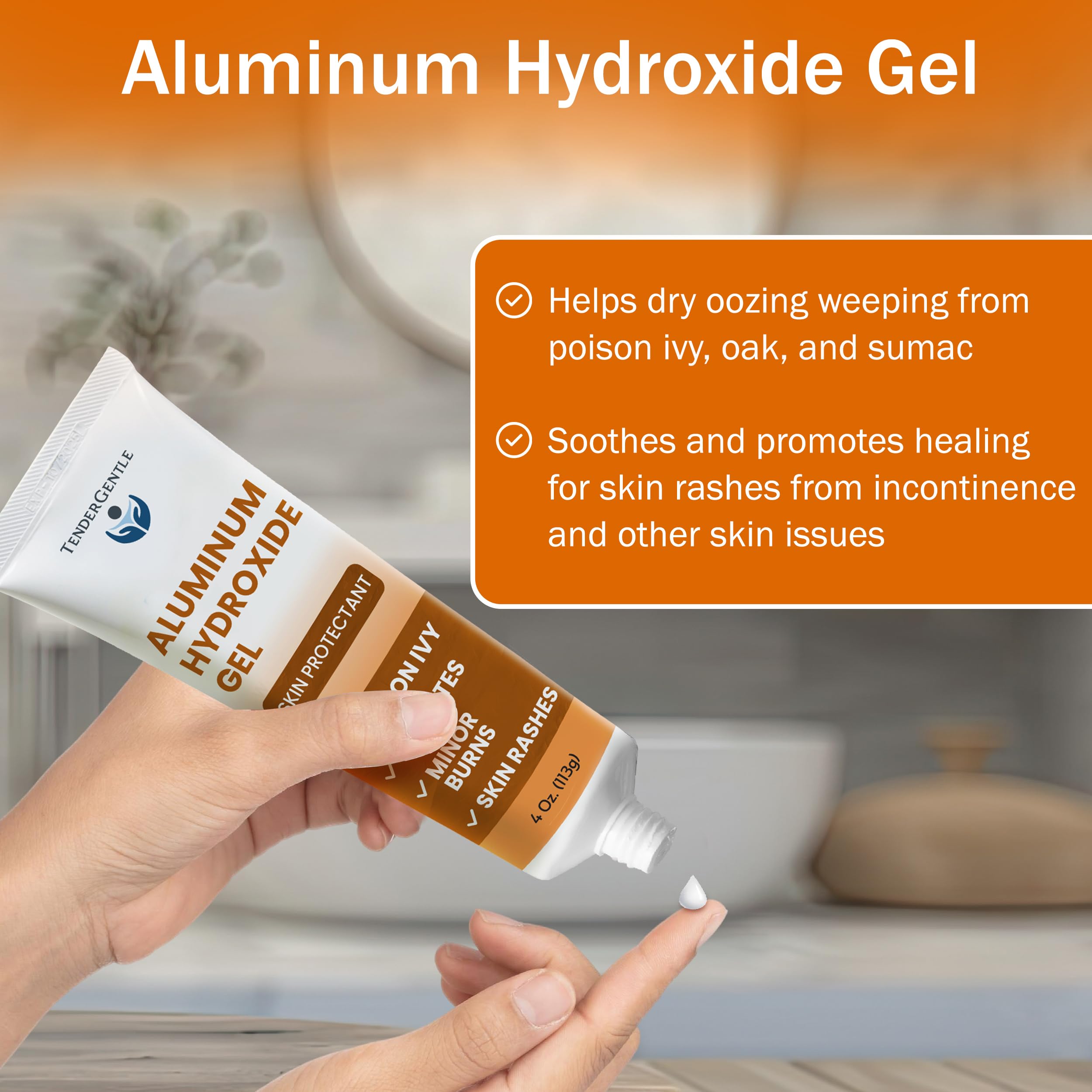 TenderGentle gran ointment tube cap emphasizes easy application to skin.