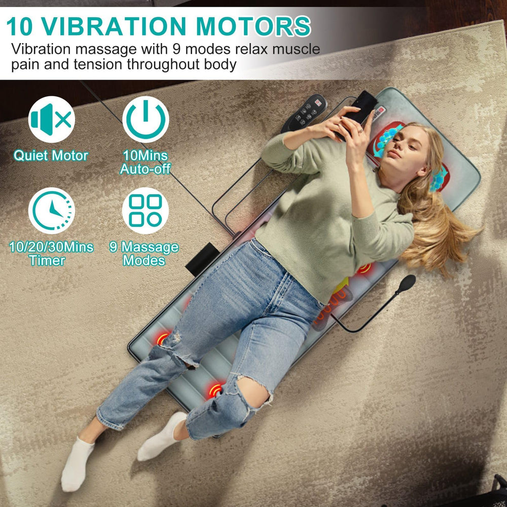 TeqHome three heating levels for neck, lumbar and feet warmth