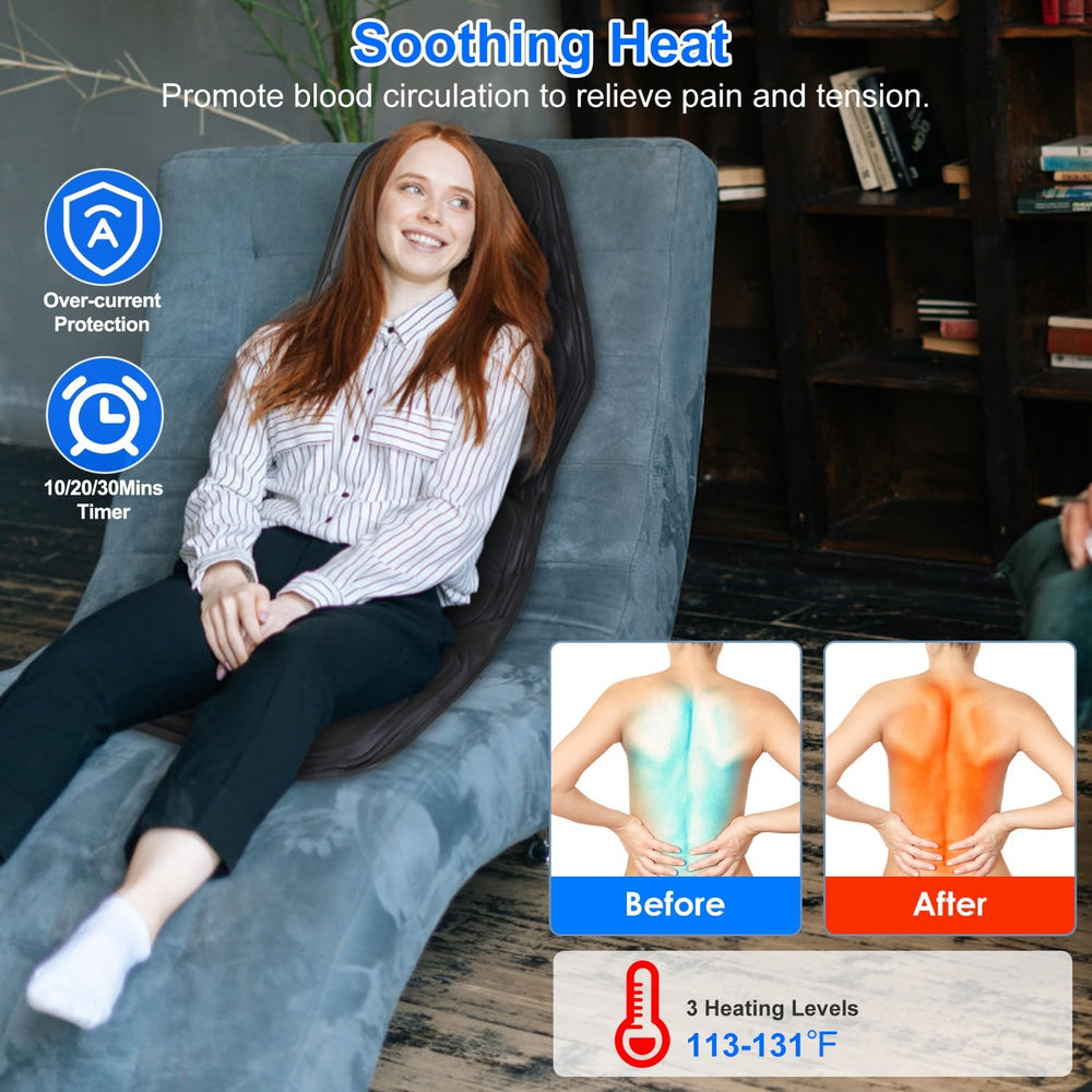TeqHome eight massage modes offer customizable relaxation at home or office
