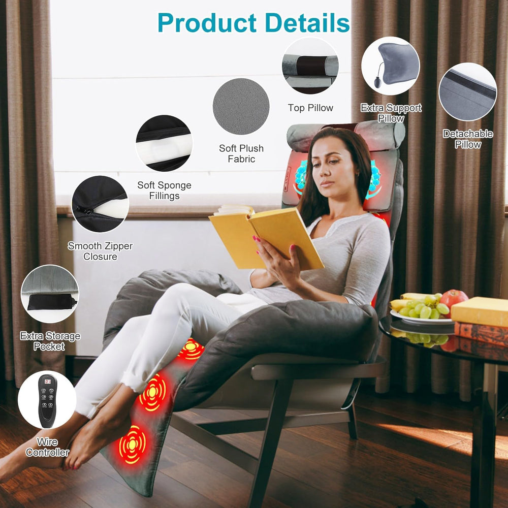 TeqHome foldable massage mat stored neatly with included bag