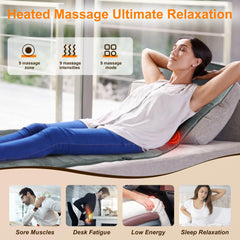 TeqHome massage mat heat therapy delivers warmth to the lower back