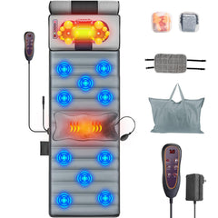 TeqHome full body massage mat with neck pillow for targeted relaxation at home