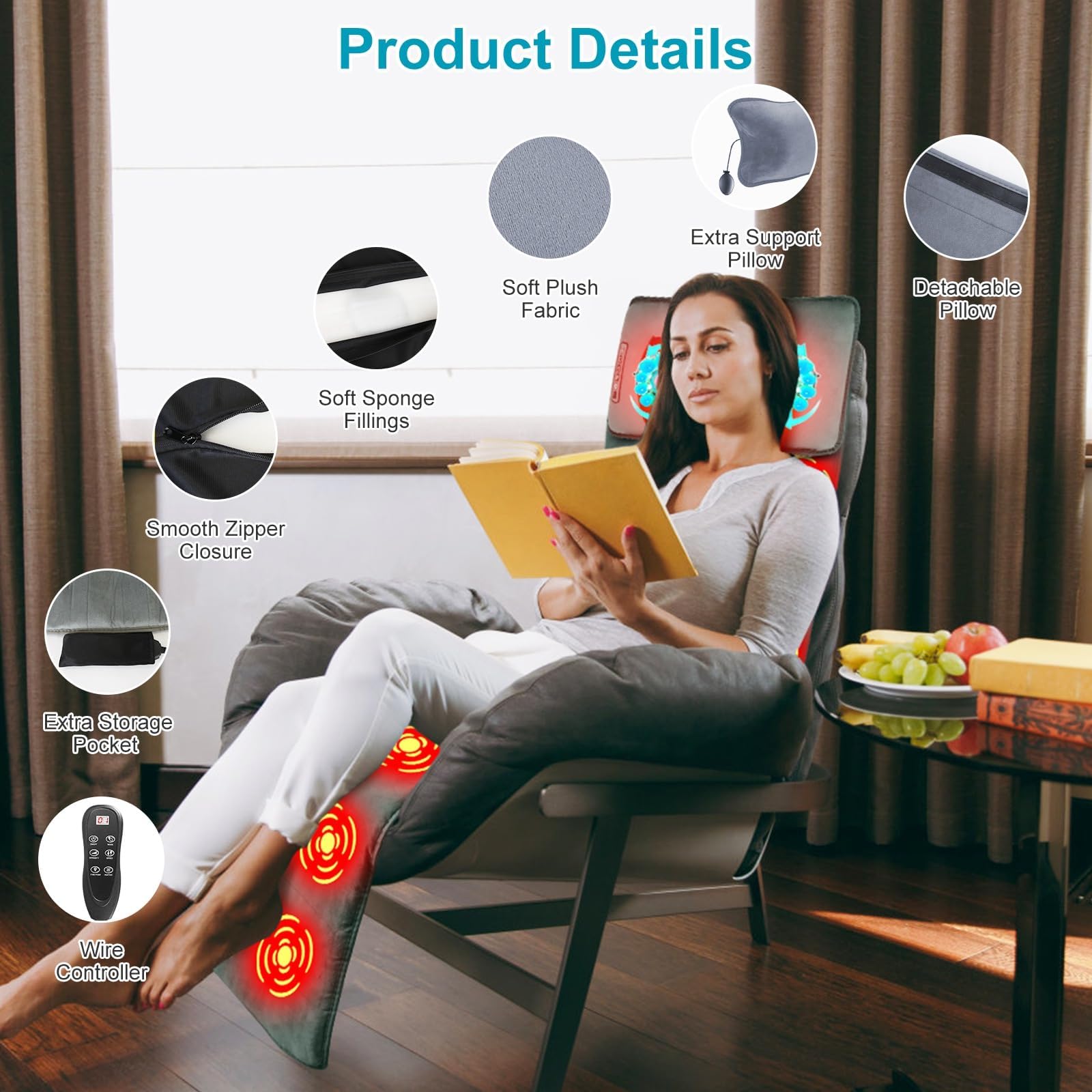 TeqHome heat therapy with three levels warms key areas for comfort