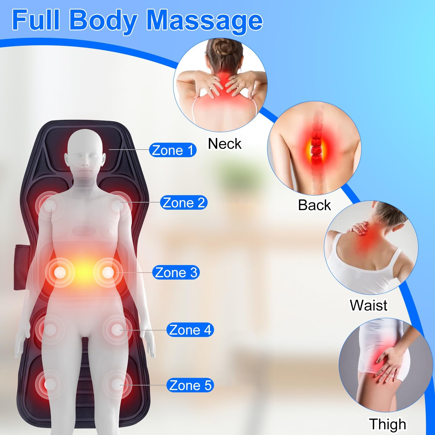 TeqHome neck pillow design massage focuses on shoulders and upper back