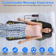 TeqHome nine-motor full‑body setup targets upper and lower back for relief
