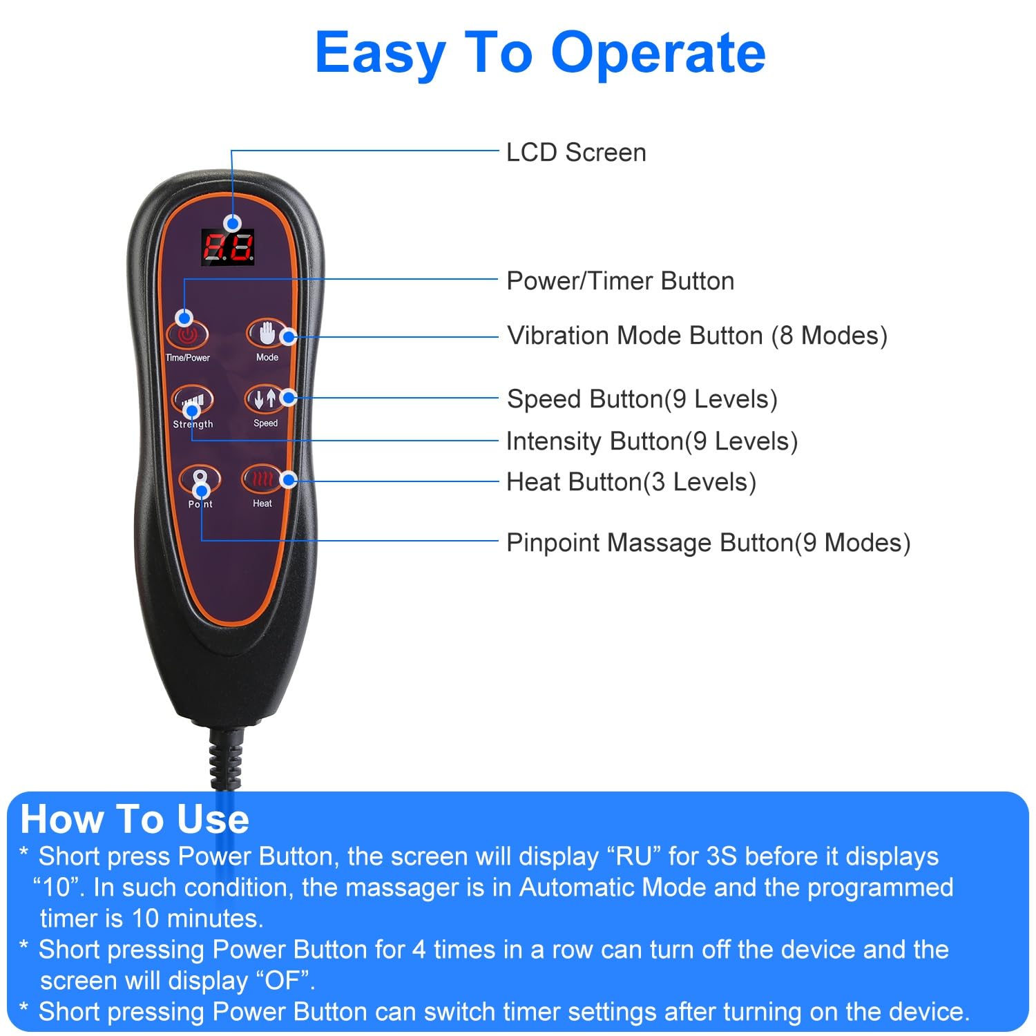 TeqHome portable foldable design fits on bed, sofa, or car seat