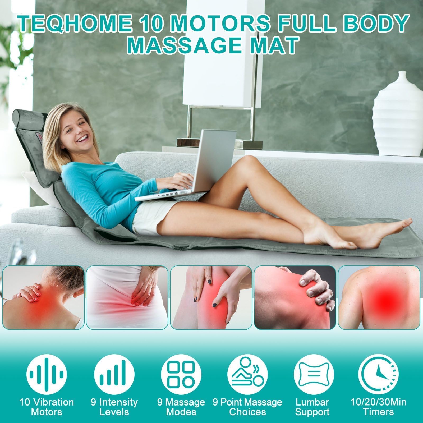 TeqHome shiatsu foot massager nodes deliver focused foot comfort after activity