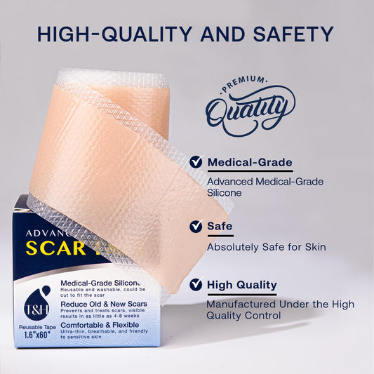 TEREZ & HONOR silicone scar sheets on skin ready for discreet application and comfort.