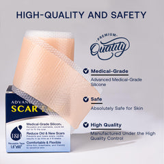 TEREZ & HONOR silicone scar sheets on skin ready for discreet application and comfort.