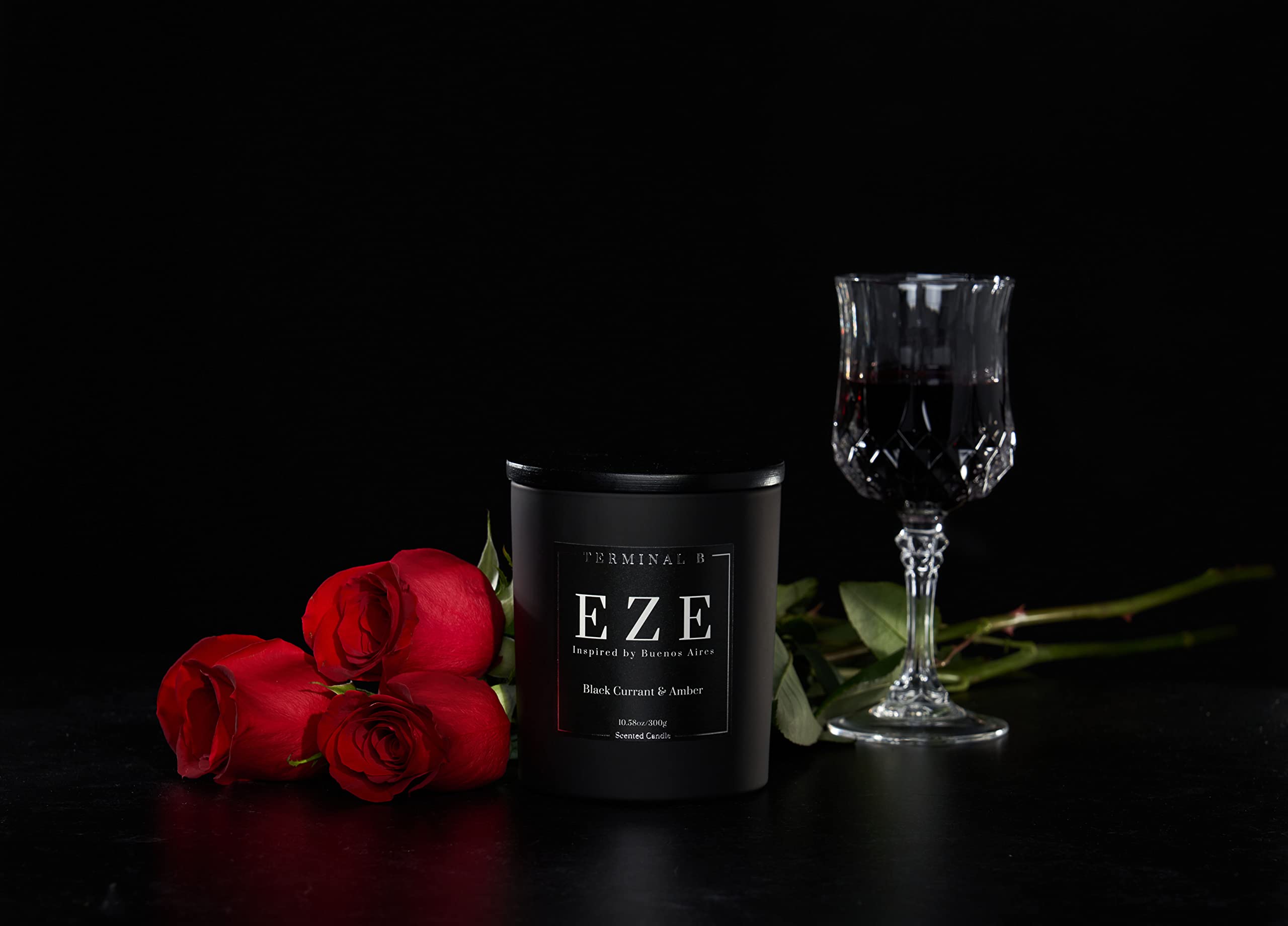 Terminal B EZE matte black candle jar adds minimalist elegance to any room
