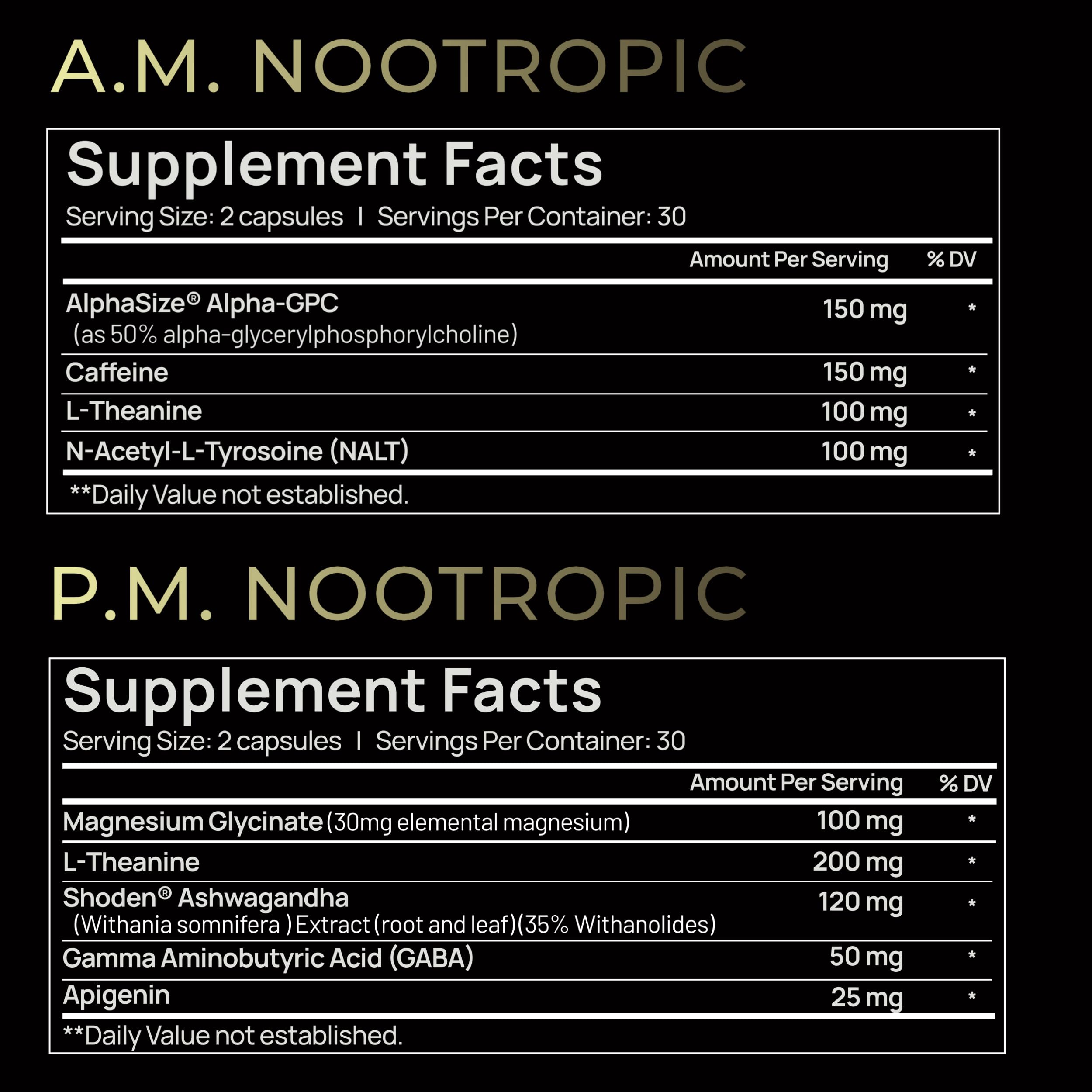 Terra Elmnt AMPM total focus pills on white background highlight cognitive support