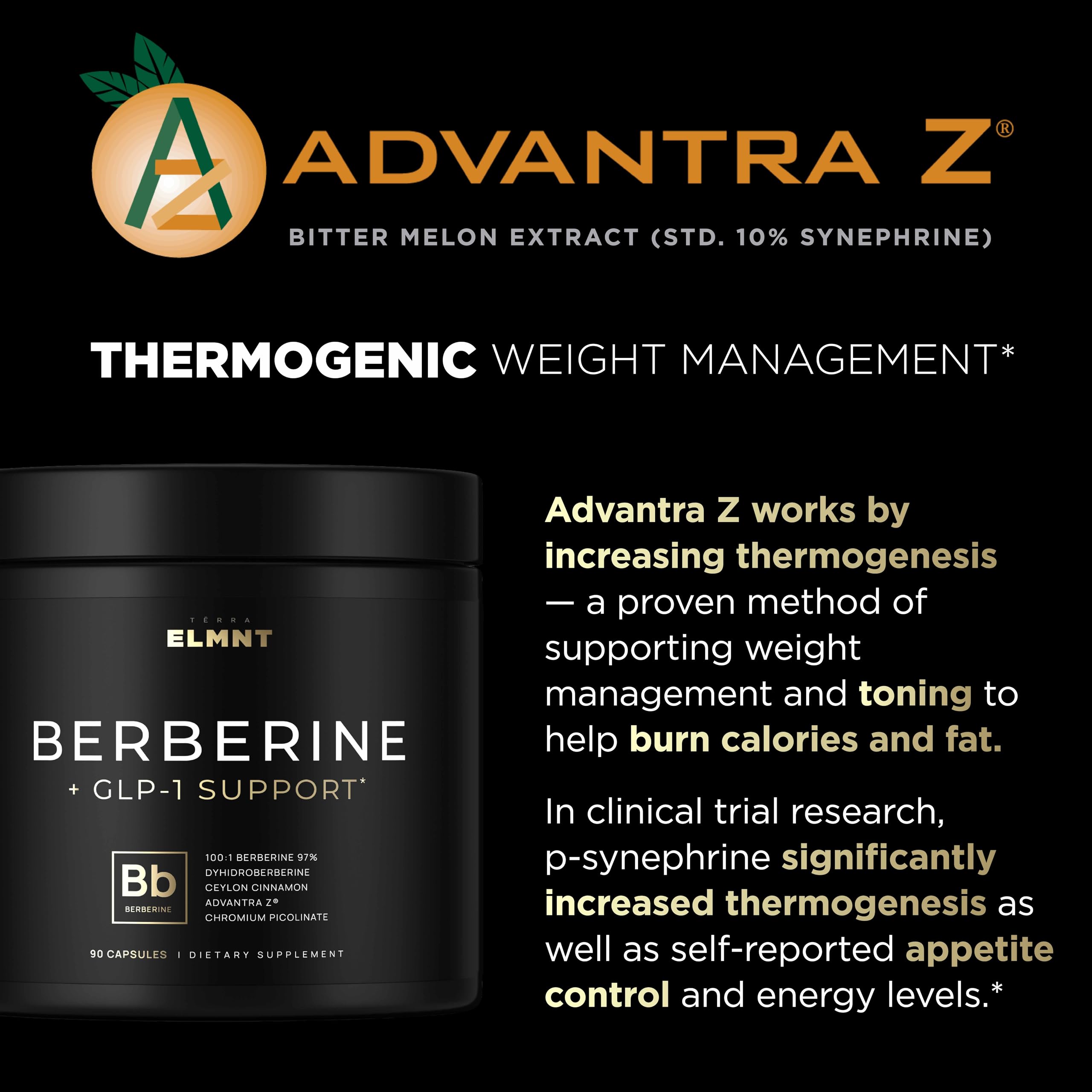 Terra Elmnt Bitter Melon extract closeup indicating appetite support.
