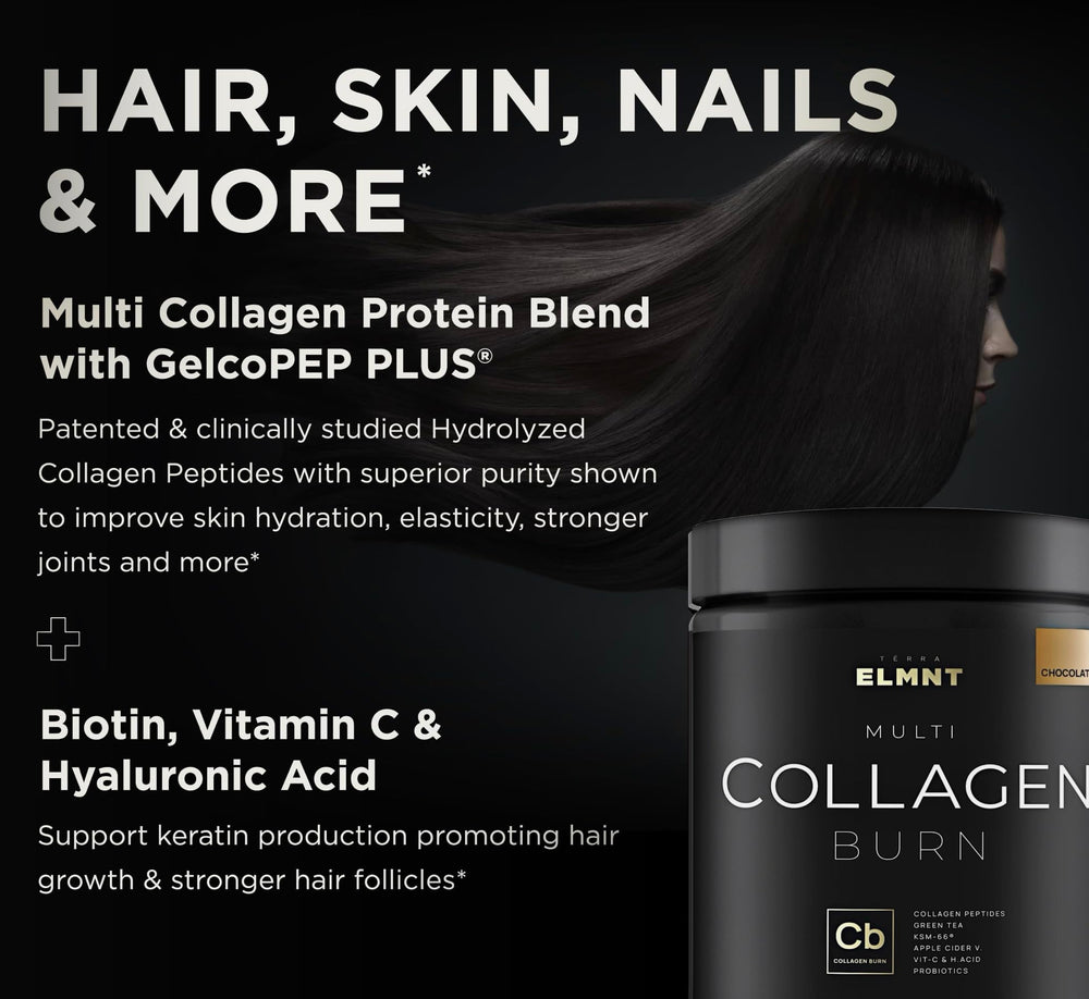Terra Elmnt hair skin nails complex nourishes hair, skin, and nails.