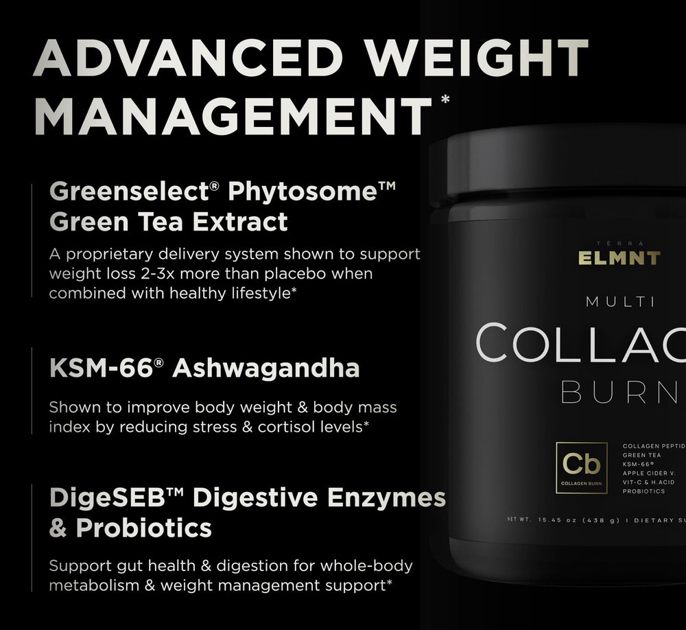 Terra Elmnt hyaluronic acid and biotin enhance skin and hair hydration.