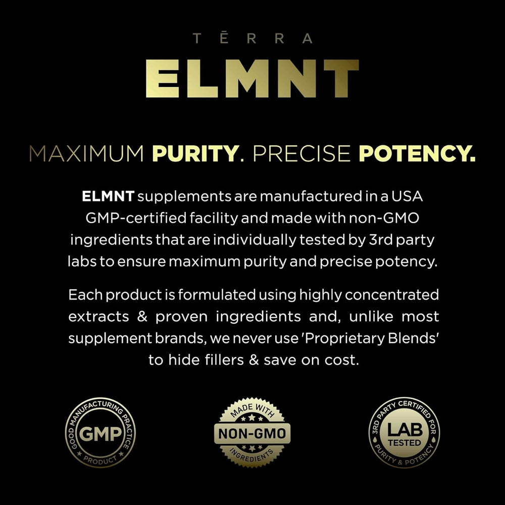 Terra Elmnt instruction label helps easy dosing