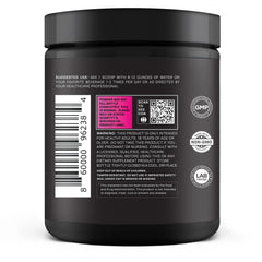 TERRA ELMNT jar beside fresh raspberries and lemon showing scale