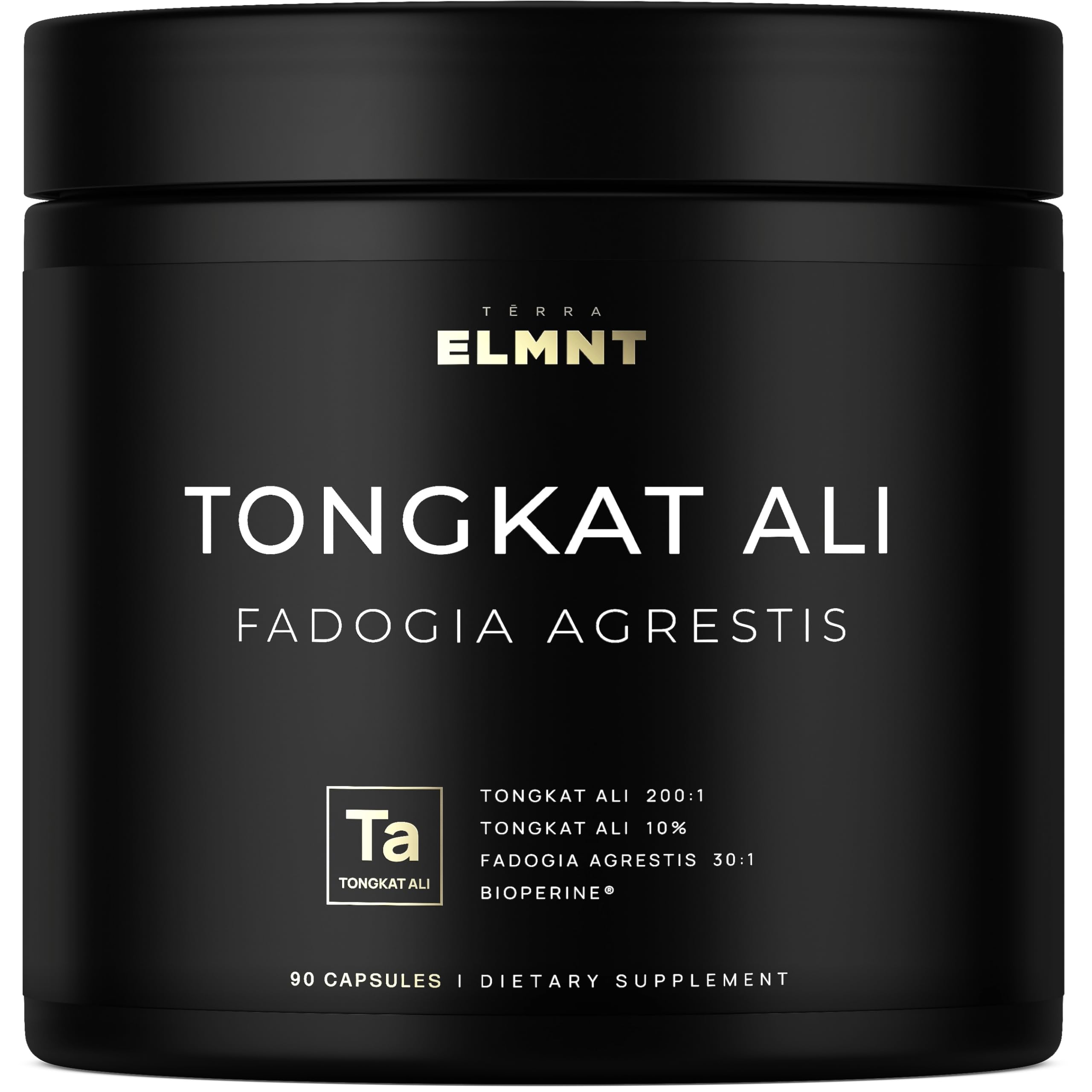Terra Elmnt Tongkat Ali 200x extract capsules for daily energy support