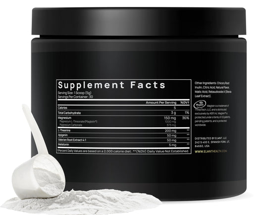 Terra Elmnt Triple Sleep front bottle view emphasizes the high-strength magnesium formula.