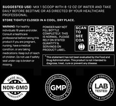 Terra Elmnt Triple Sleep QR code and lab results demonstrate transparency and purity.