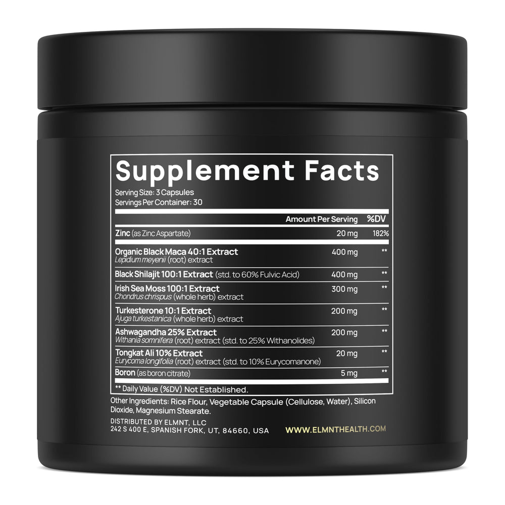 Science-backed blend graphic featuring Tongkat Ali and Ashwagandha