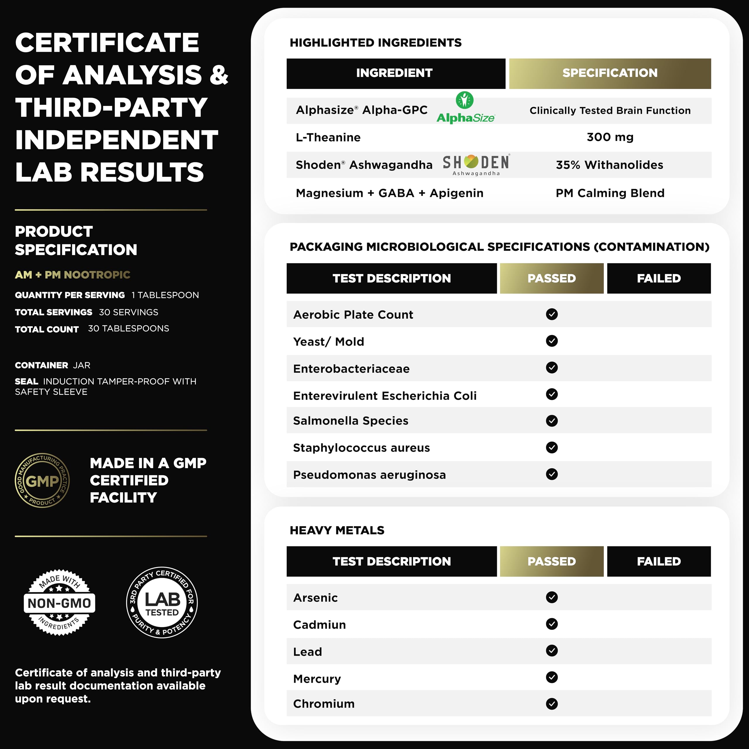 Terra Elmnt USA GMP facility label signals high purity and quality control