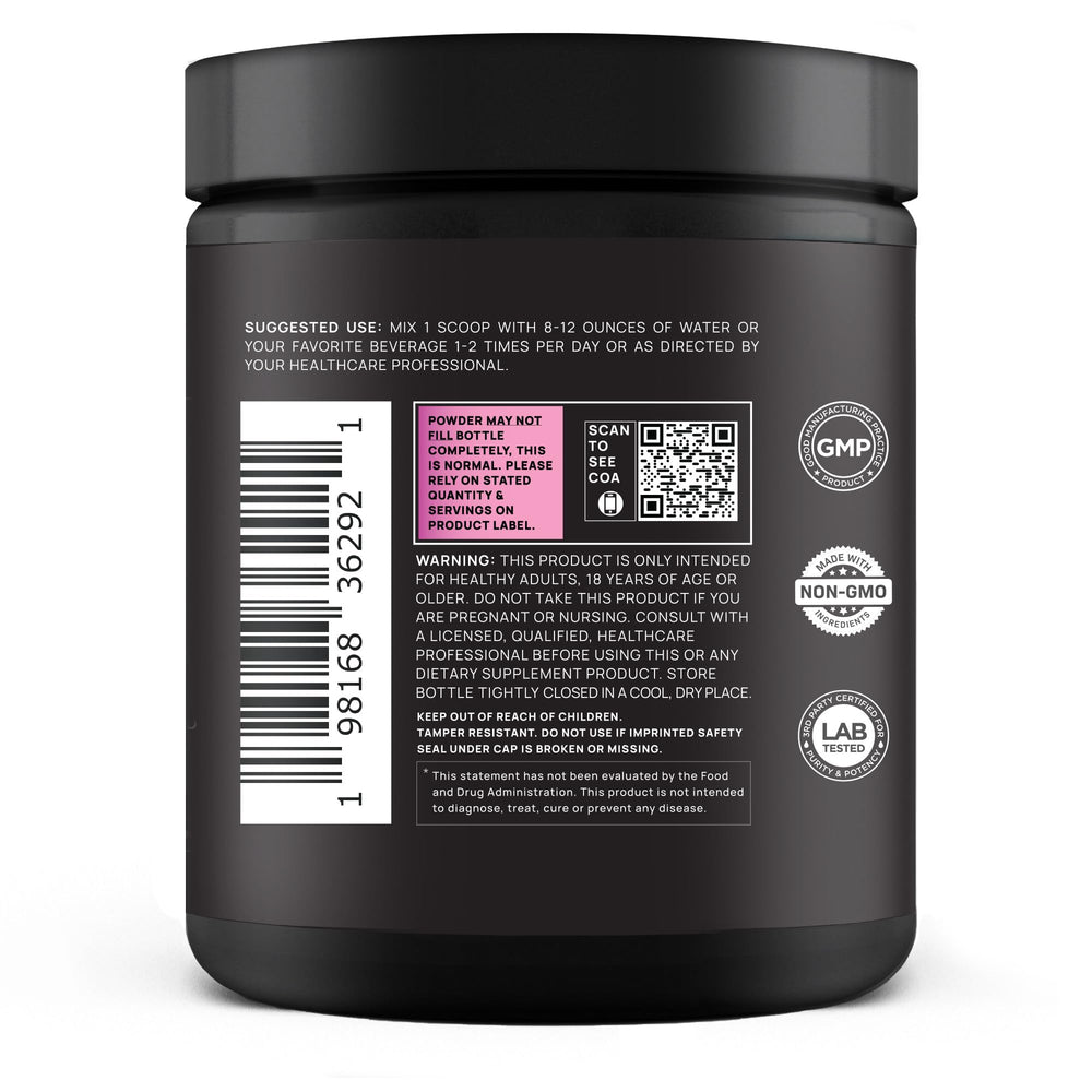Terra Elmnt USA GMP facility label emphasizes quality and purity
