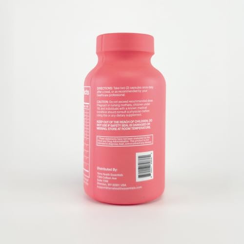 Terra Health Essentials Bloat Control label close-up shows enzyme and probiotic blend for digestion.