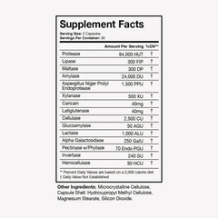 Pouring Terra Health Essentials Digestive Catalyst capsules for convenient use with meals.